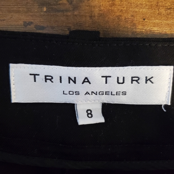 Trina Turk Black Wide Leg Pants Sz 8 - Picture 3 of 4